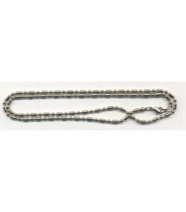 GARGANTILLA CADENA BOLAS METAL 2,4mmx50 CM PLATINO