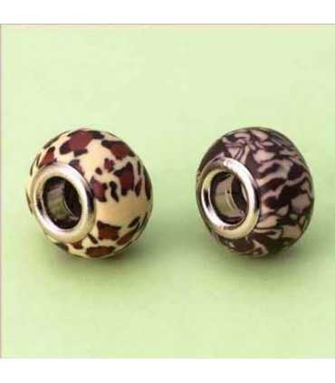 CUENTA PANDO FIMO PANTERA 13x10 mm AG 5 mm 2 UD