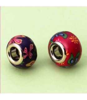 CUENTA PANDO FIMO FLORES 13x10 mm AG 5 mm 2 UD