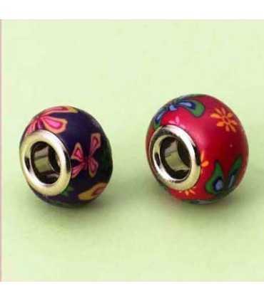 CUENTA PANDO FIMO FLORES 13x10 mm AG 5 mm 2 UD