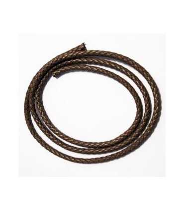 CORDÓN CUERO TRENZADO SINTÉTICO 5 MM x 1 METRO