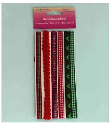 SURTIDO 6 CINTAS ROJO Y VERDE 90cm 7-10 mm