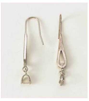 GANCHO PENDIENTE 33 MM COLGADOR COLOR PLATINO 2 UD