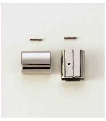CHAFAS ACERO INOX 15x13x7mm PARA CORDON 11x5mm 2ud