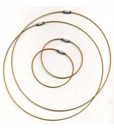 SET 2 PULSERAS+ 2 GARGANTILLAS ACERO RECUB DORADO