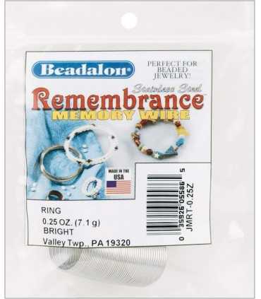 ANILLO ACERO MEMORIA 0,62 MM BEADALON. 2 CM APROX.