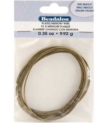BRAZALETE OVAL ALAMBRE MEMORIA BRONCE ANT. 0,35 OZ