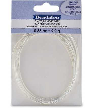 BRAZALETE OVAL GRANDE ALAMB.MEM. PLATEADO 20 LOOPS