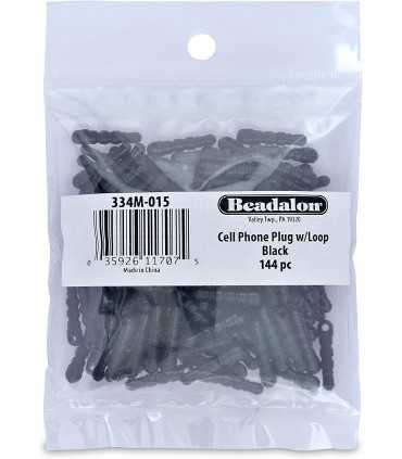 TAPÓN TELÉFONO MÓVIL NEGRO BEADALON 144 UD