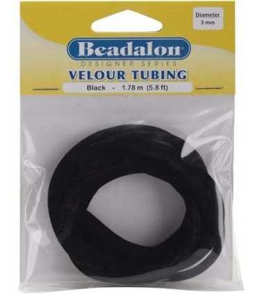 CORDÓN HUECO TERCIOPELO 3 MM BOBINA 1,78 METROS