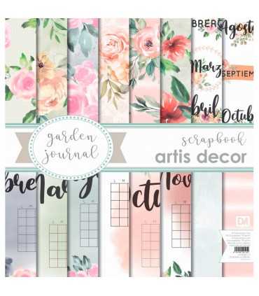 PAPEL SCRAP ARTIS GARDEN JOURNAL 16 HOJAS