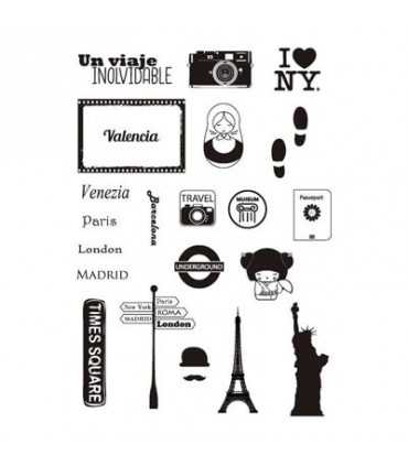 SELLOS SILICONA ARTIS DECOR UN VIAJE INOLVIDABLE