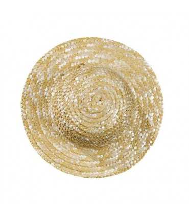 SOMBRERO DE PAJA COLOR NATURAL 8 CM PARA MUÑECOS