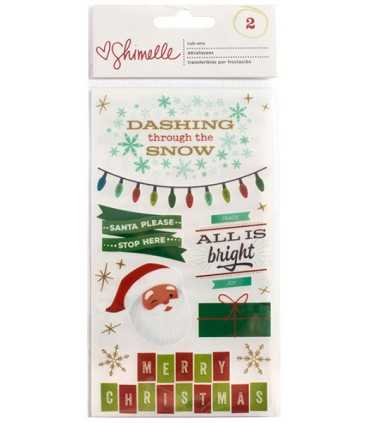 TRANSFER SHIMELLE 2 HOJAS 16x9,5 CM NAVIDAD