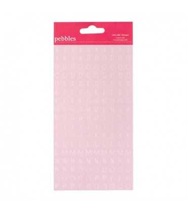 ALFABETO PEBBLES CUADROS 10 MM ROSA PICNIC BLUSH