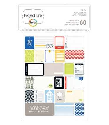 TARJETAS PROJECT LIFE TEMÁTICAS ADOLESCENTE 60 UD