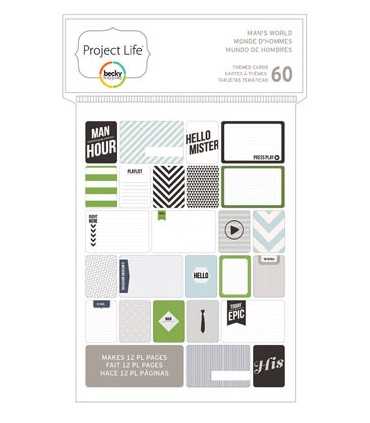 TARJETAS PROJECT LIFE TEMÁTICA MUNDO HOMBRES 60 UD