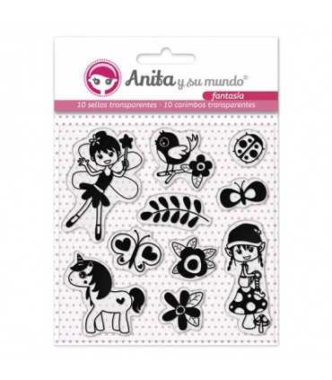 Sellos transparentes Fantasía Anita 10 unidades