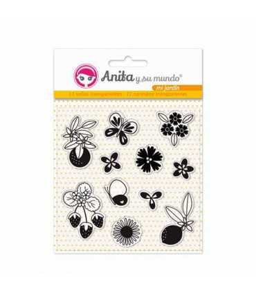 Sellos transparentes Mi jardín 11 unidades