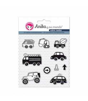 Sellos transparentes Sobre ruedas 10 unidades