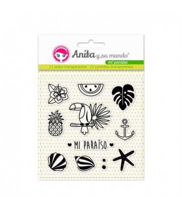 Sellos transparentes MI PARAISO Anita 11 unidades