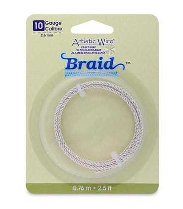 ARTISTIC WIRE BRAID 2,6 MM 0,76 M PLATA RESISTENTE