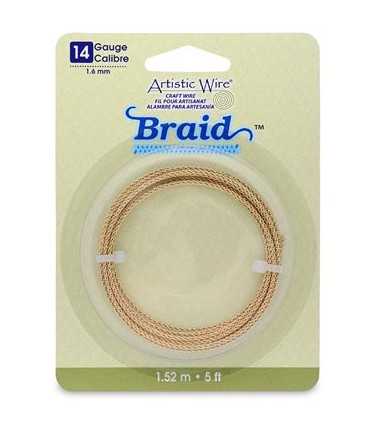 ARTISTIC WIRE BRAID 1,6 MM 1,52 M LATÓN RESISTENTE