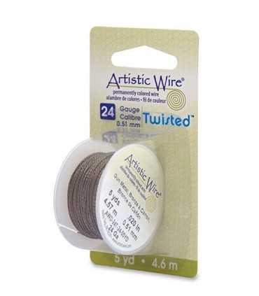 ARTISTIC WIRE TWISTED 0,51 MM 4,6 M BRONCE ANTIGUO