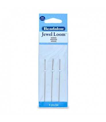 AGUJAS JEWELL LOOM BEADALON 8 CM 6 UNIDADES