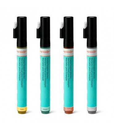 STAMP ENAMEL IMPRESS ART ROTULADOR X 4 COLORES