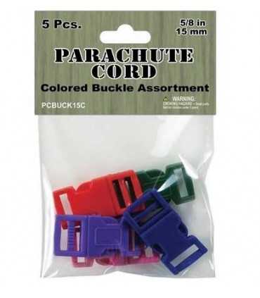 PARA CORD BUCKLES 15 MM MIX COLOUR 5 UNITS