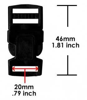 CIERRE DE 20 MM ESPECIAL PARACORD 4 UNIDADES
