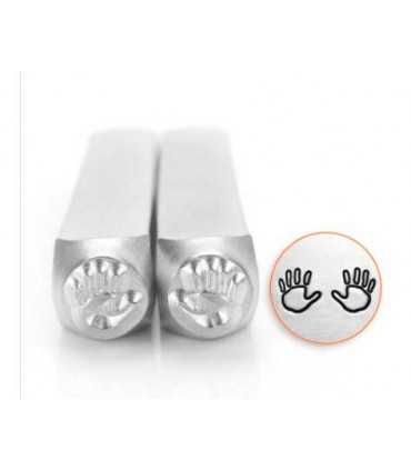 SELLO DE GRABADO METAL IMPRESS ART MANOS 6 MM