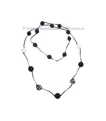 BOLAS CROCHET NEGRAS 18 MM 3 UNIDADES