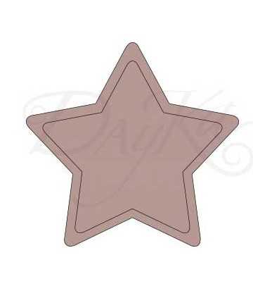 SILUETA CARTÓN ESTRELLAS 15 Y 12 CM APROX.