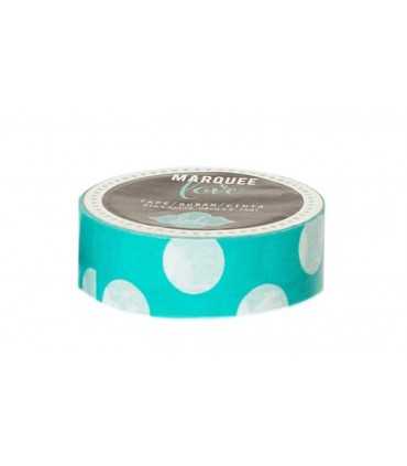 MARQUEE TAPE 2,2 cm x 2,74 M PUNTOS TEAL
