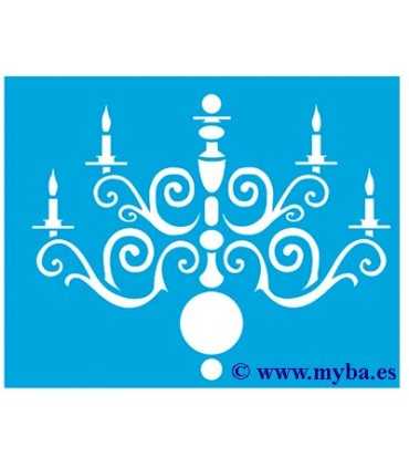 PLANTILLA PLÁSTICO STENCIL 21x17 CM LÁMPARA-1