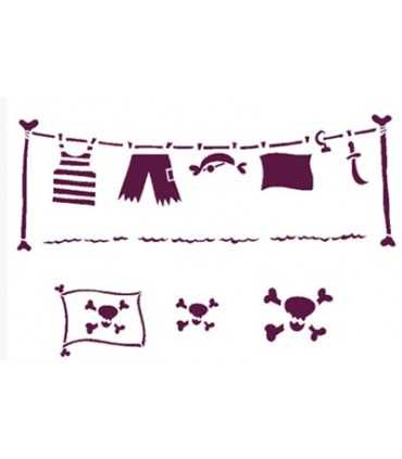 PLANTILLA STENCIL DAYKA A4 21x30 CM ROPA PIRATA