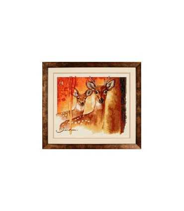 KIT CIERVOS PUNTO DE CRUZ VERVACO 35x30 CM