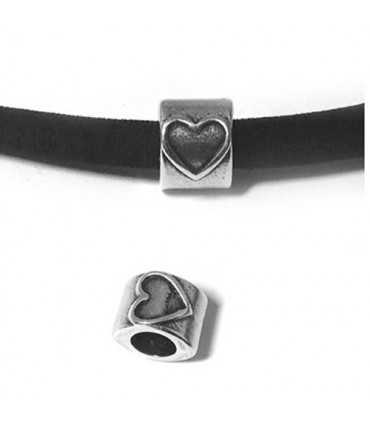 TUBO CORAZÓN ZAMAK 10x8MM AGUJERO 5 MM 4 UNIDADES