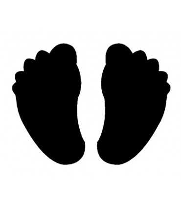 TROQUELADORA PAPEL  1,6cm HUELLAS PIE BEBÉ 11x6 MM