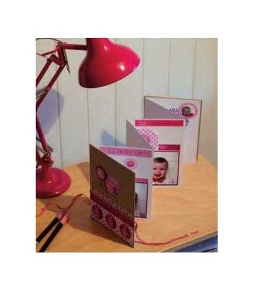 ÁLBUM FORRADO TELA CRUDO ACORDEÓN 6 PAG.  15x21 CM