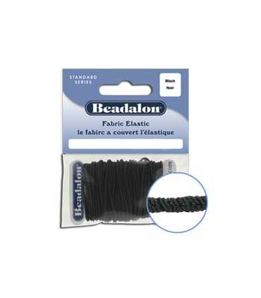 CORDÓN TEJIDO ELÁSTICO 5 MM NEGRO 5 METROS