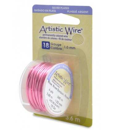 HILO COBRE ARTISTIC WIRE BAÑO PLATA 1,00 MM 3,6 M