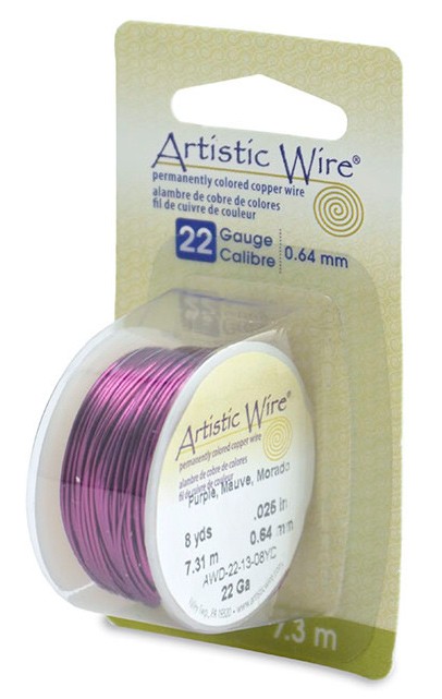 HILO COBRE ARTISTIC WIRE 0,64 MM 7,3 METROS : color:Púrpura