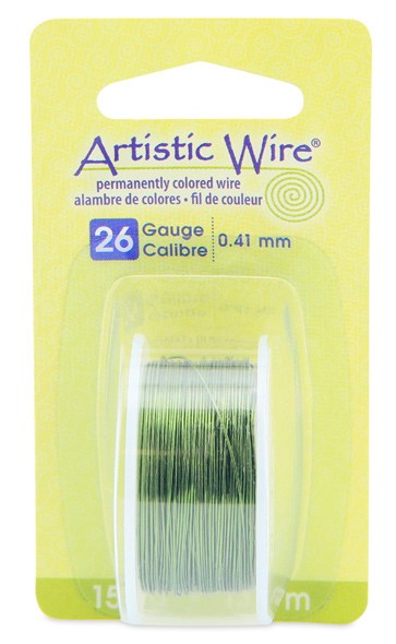 HILO COBRE ARTISTIC WIRE 0,41 MM 13,7 METROS : color:Olivine