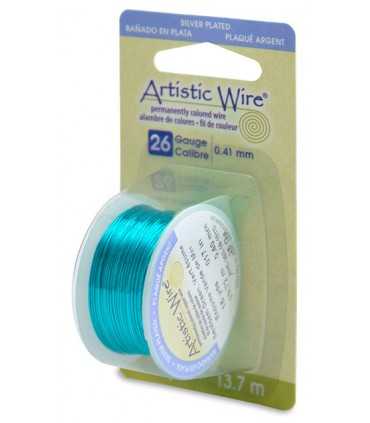 HILO COBRE ARTISTIC WIRE BAÑO PLATA 0,41 MM 13,7 M