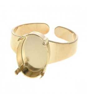 ANILLO PARA CABUCHÓN OVAL SWAROVSKI 14x10 MM