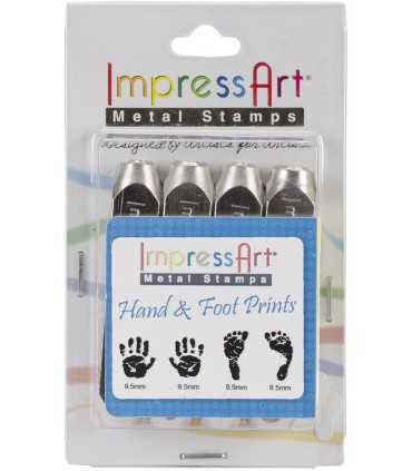SET PUNZONES IMPRESS ART HUELLAS MANOS Y PIES 4 UD