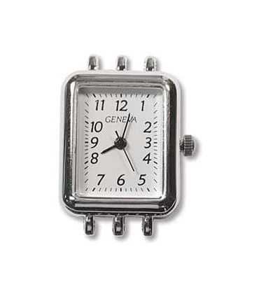 ESFERA RELOJ PLATEADO BLANCO 24x20 MM 3 ASAS